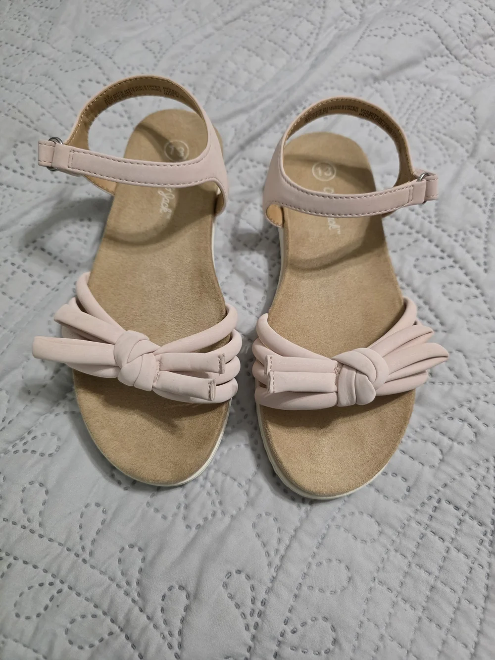 Cat & Jack Light Pink Knotted Strap Girls' Sandals